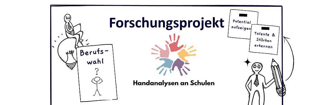 Bild von Schülern in der Berufswahl als Zeichnung